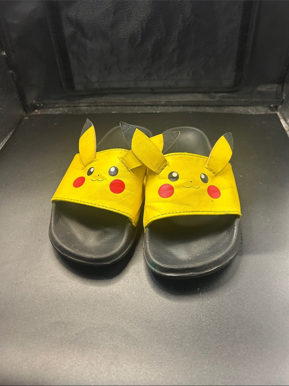 Pokemon Yellow Pikachu Slide Sandals with Ear Accents